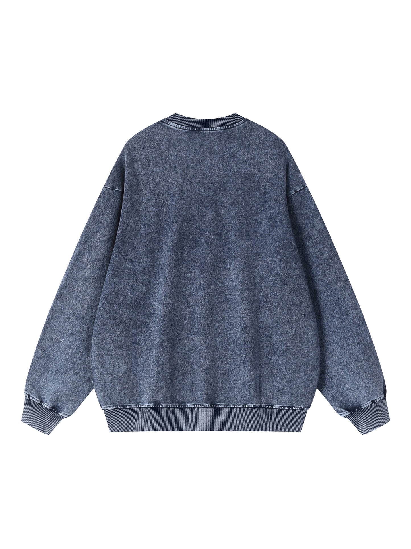 Snow Wash Oversized Crewneck Sweatshirt
