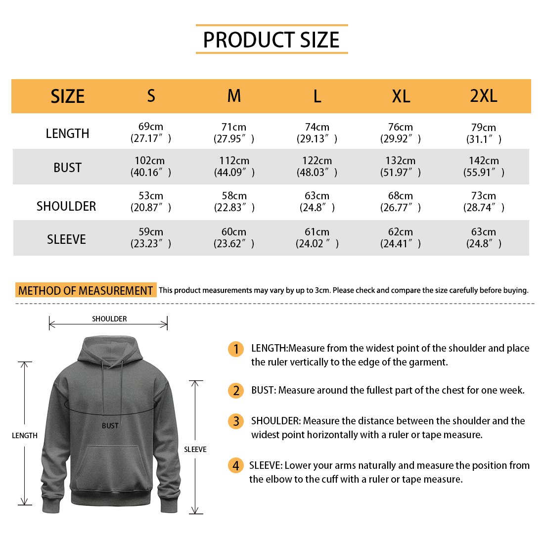 USA-Made Unisex Pullover Hoodie