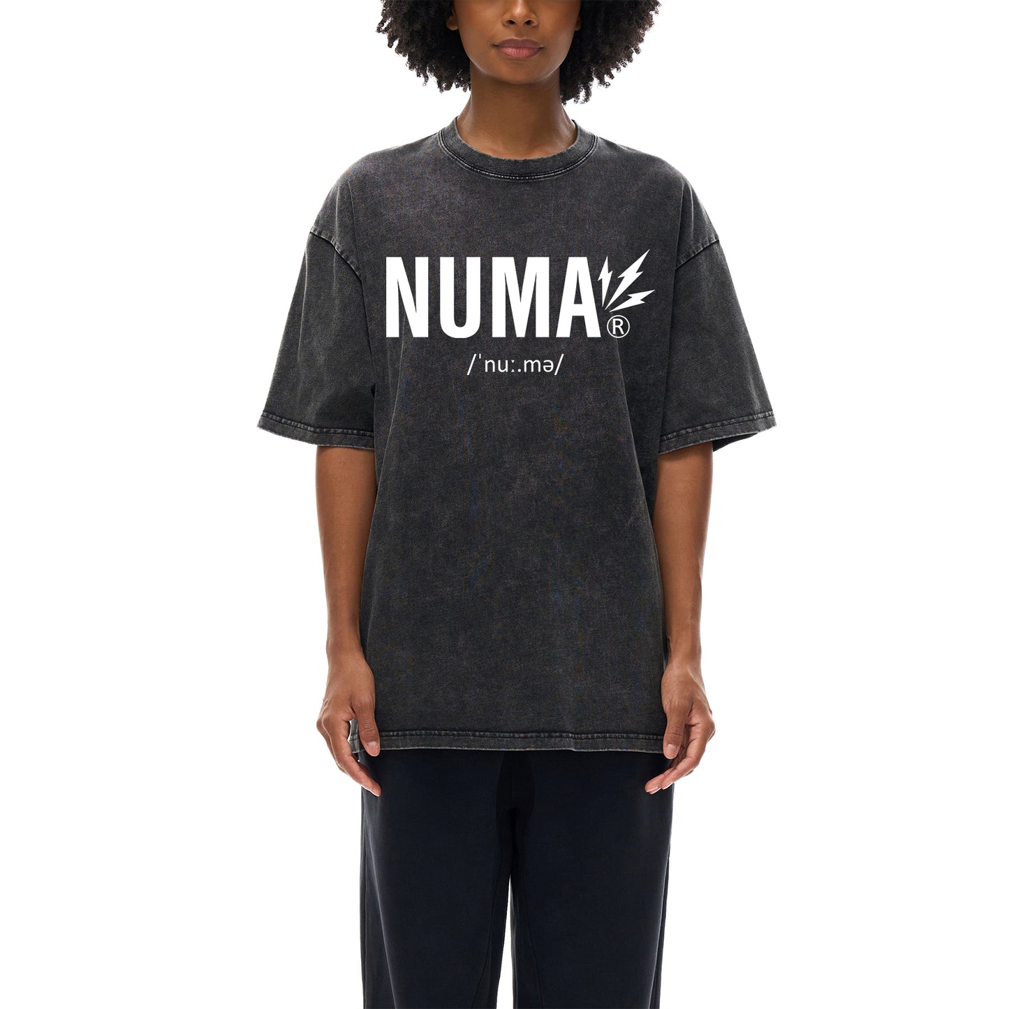 Snow Washed Oversized Cotton T-Shirt