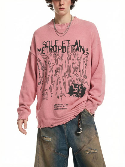 Vintage Washed Hand-Frayed Sweater 2