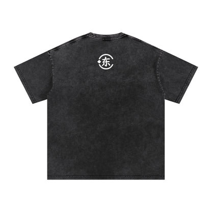 Snow Washed Oversized Cotton T-Shirt