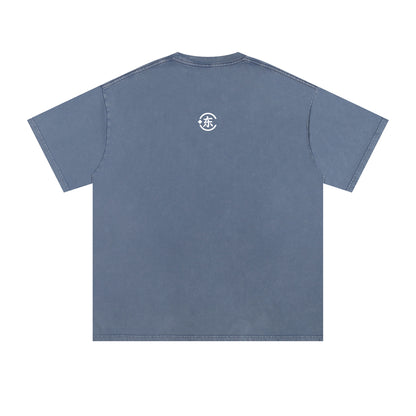 Unisex Snow Washed Oversized Cotton T-Shirt