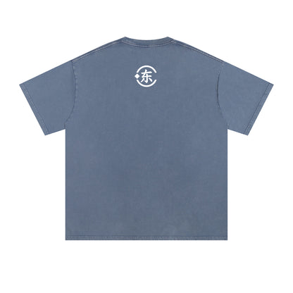 Snow Washed Oversized Cotton T-Shirt