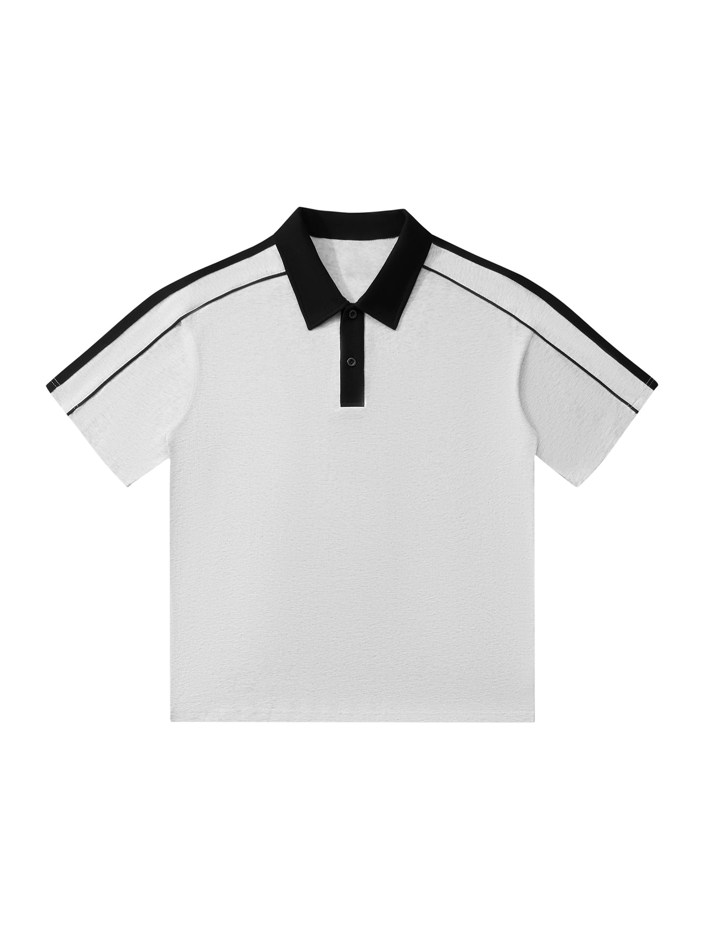 Contrast Collar Short-Sleeve Polo Shirt