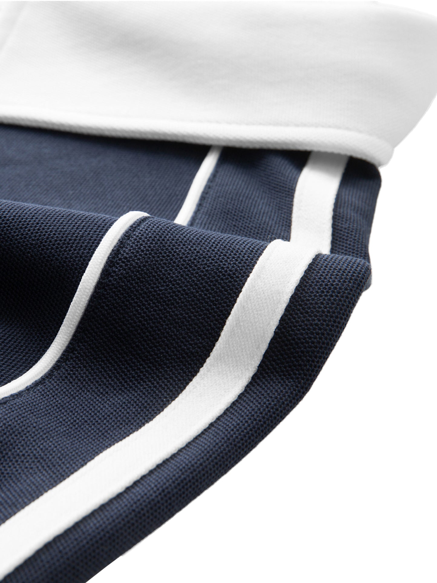 Contrast Collar Short-Sleeve Polo Shirt