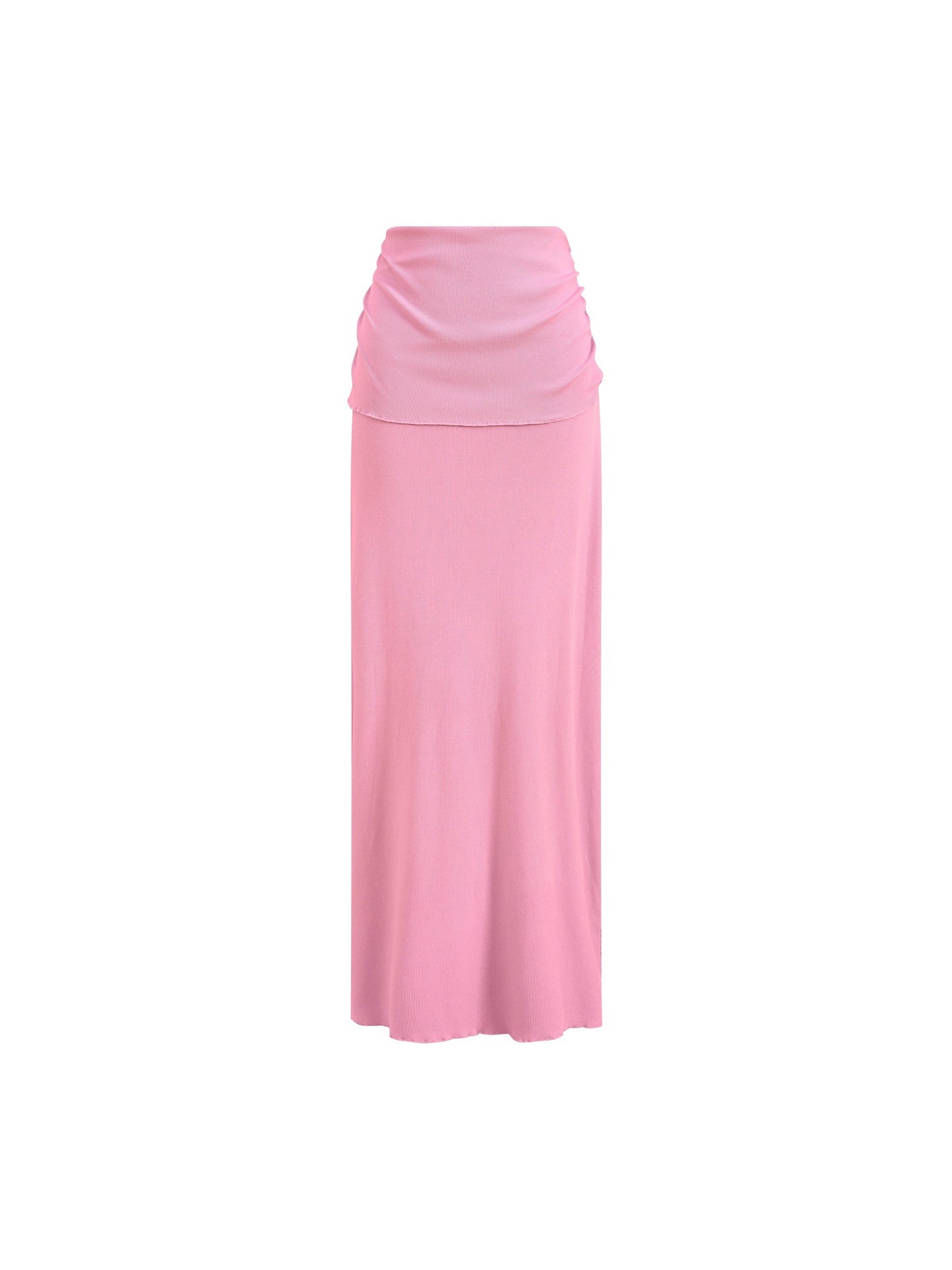 Dyed Washed Straight Hip-Hugging Slim Maxi Skirt
