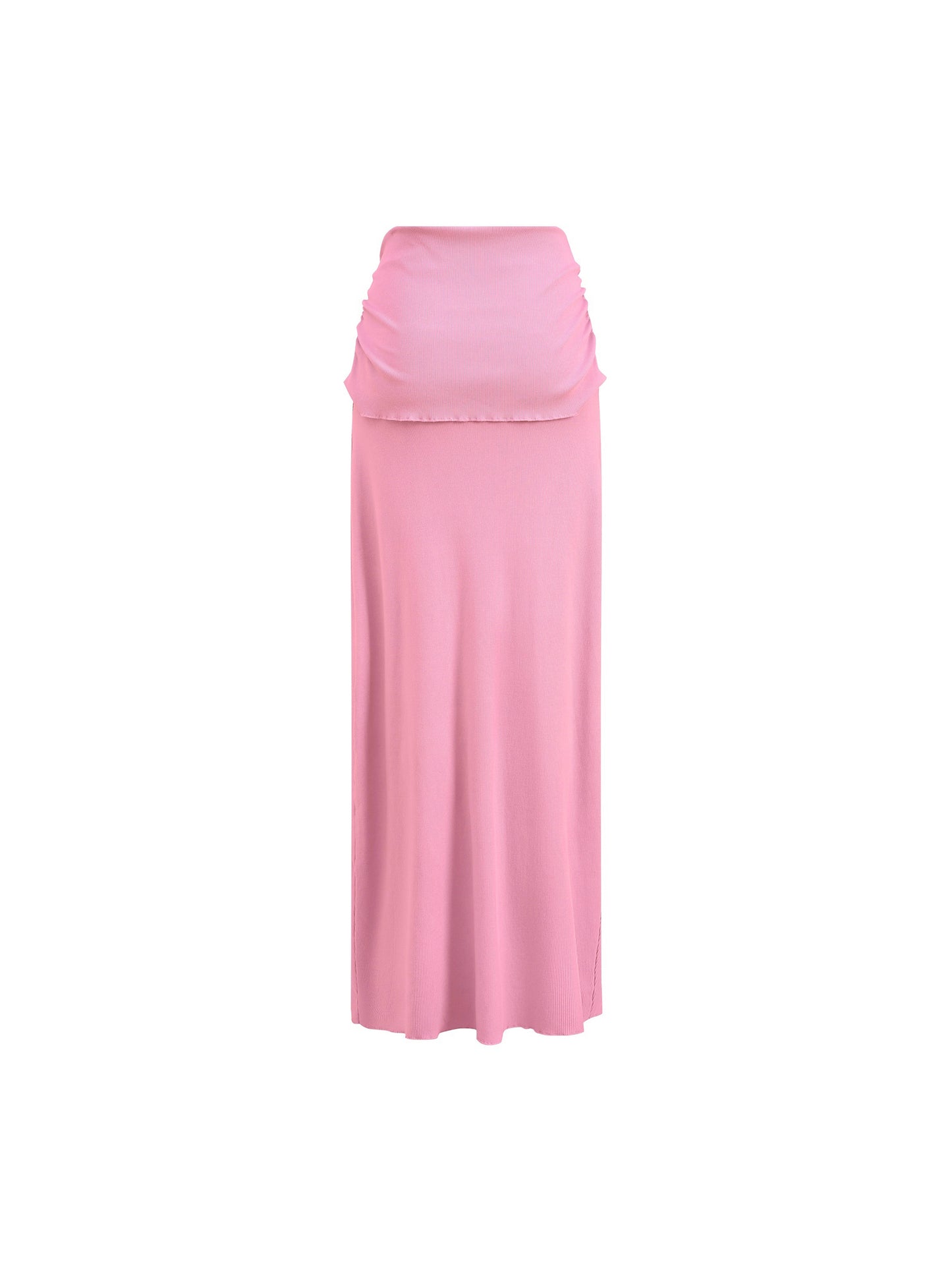 Dyed Washed Straight Hip-Hugging Slim Maxi Skirt