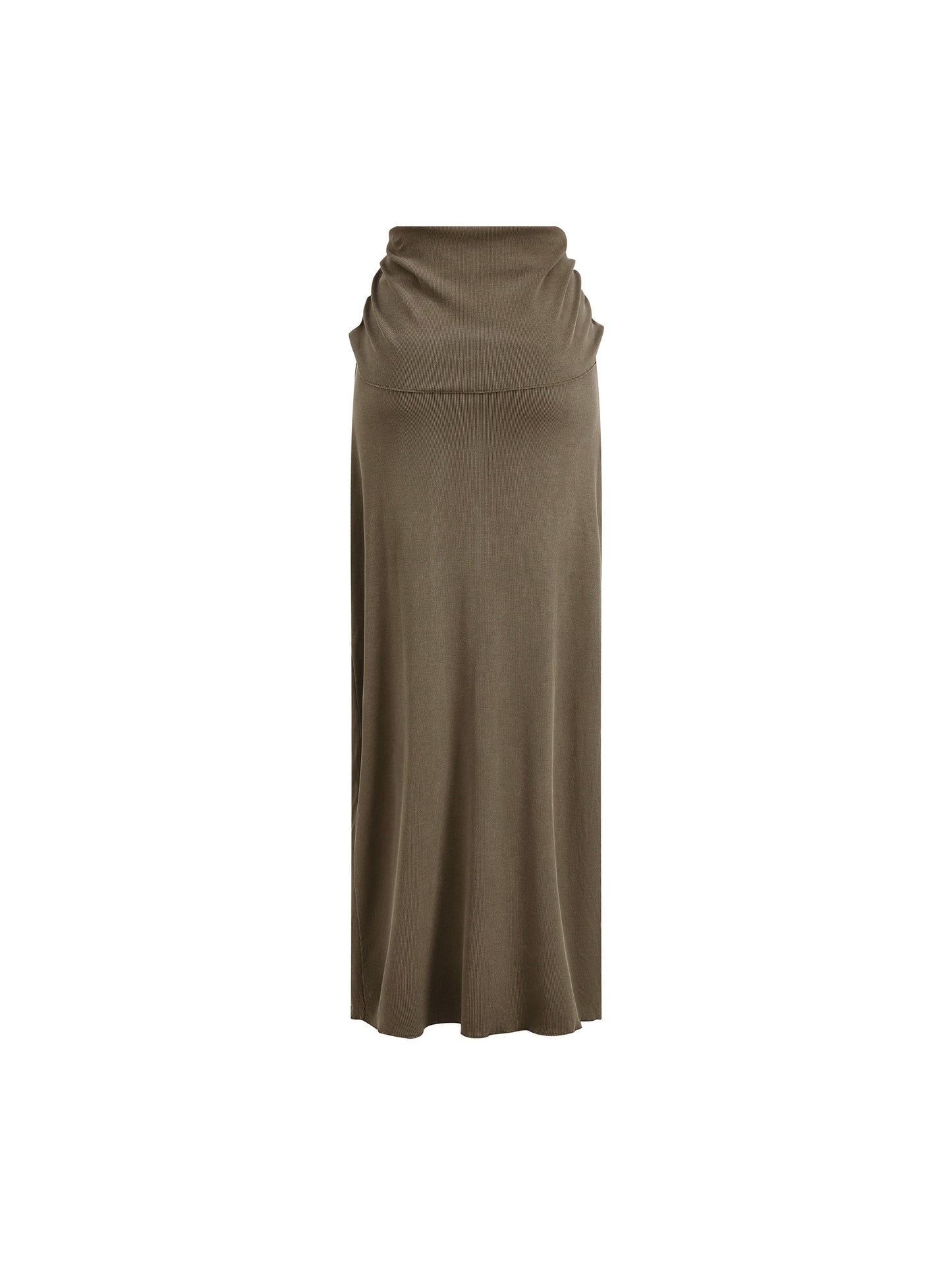 Dyed Washed Straight Hip-Hugging Slim Maxi Skirt