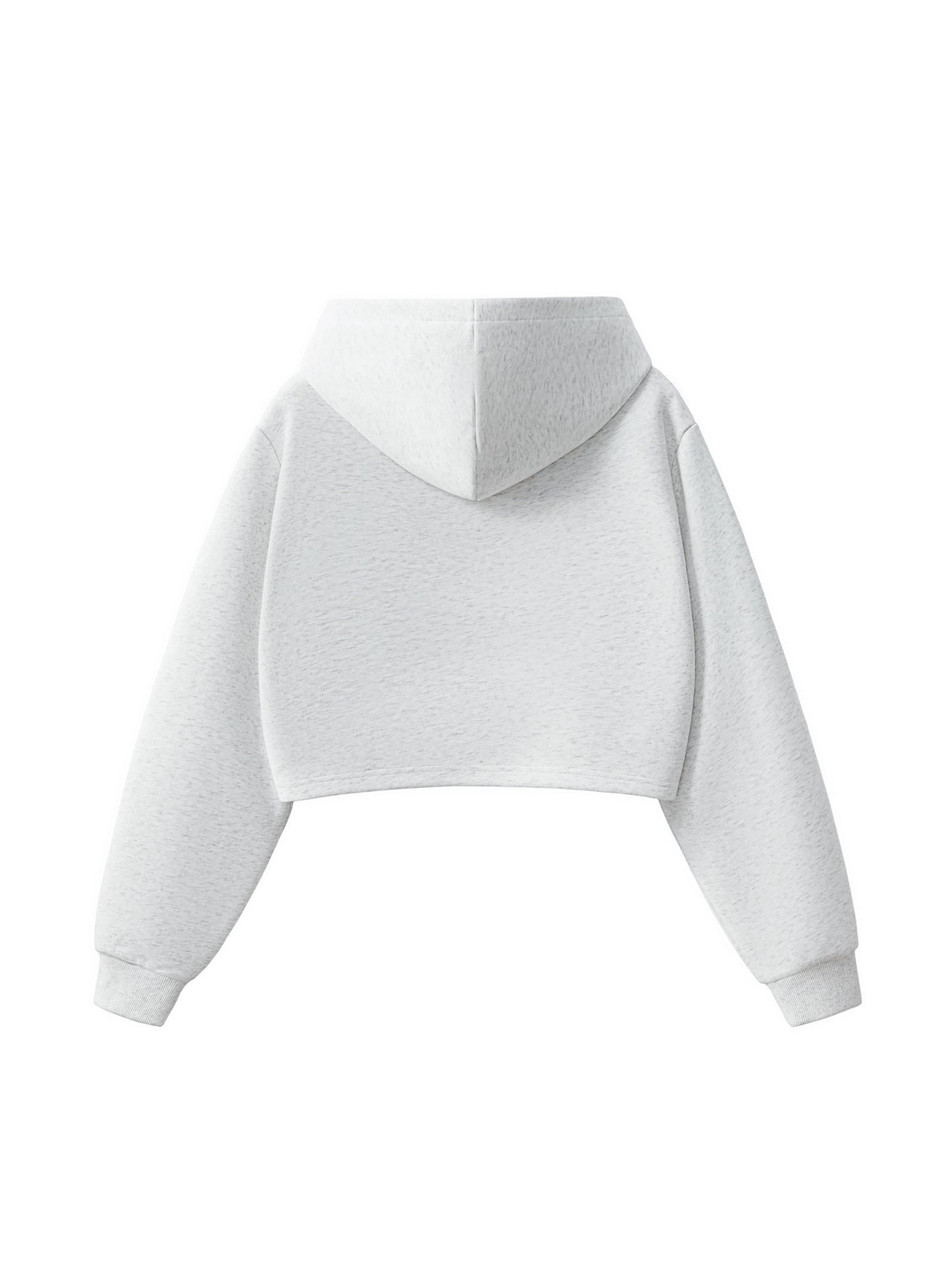 Essential Cropped Zip-Up Hoodie