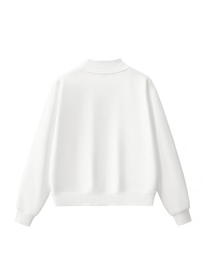 Essential Fleece Mock-Neck Crew Sweatshirt
