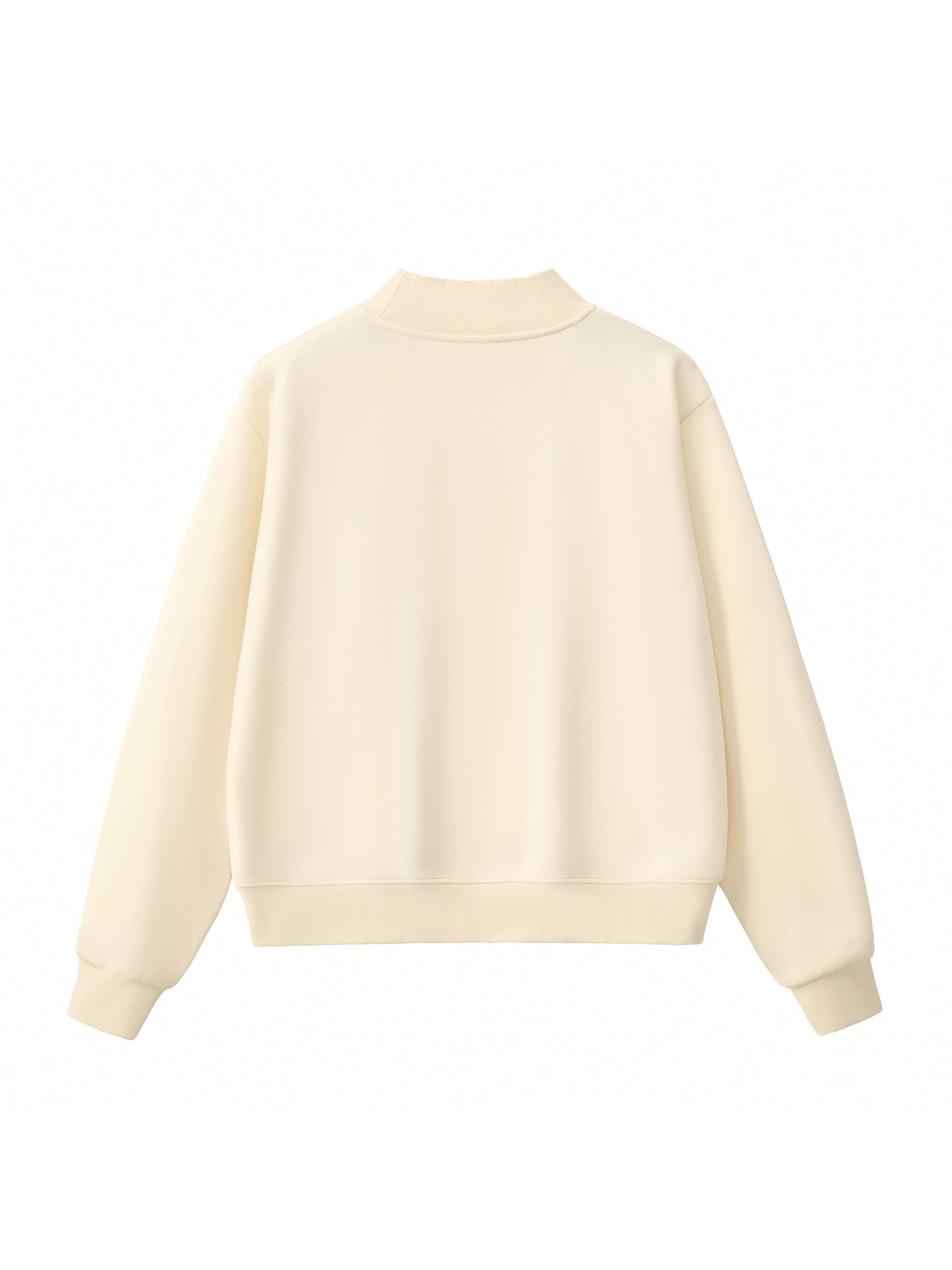 Essential Fleece Mock-Neck Crew Sweatshirt