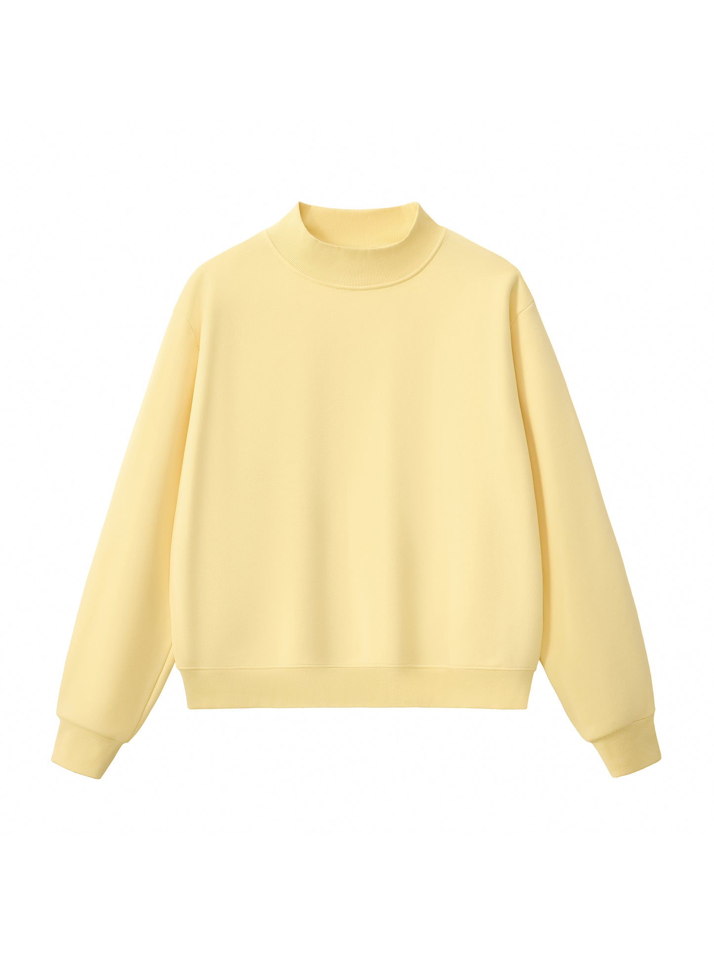 Essential Fleece Mock-Neck Crew Sweatshirt