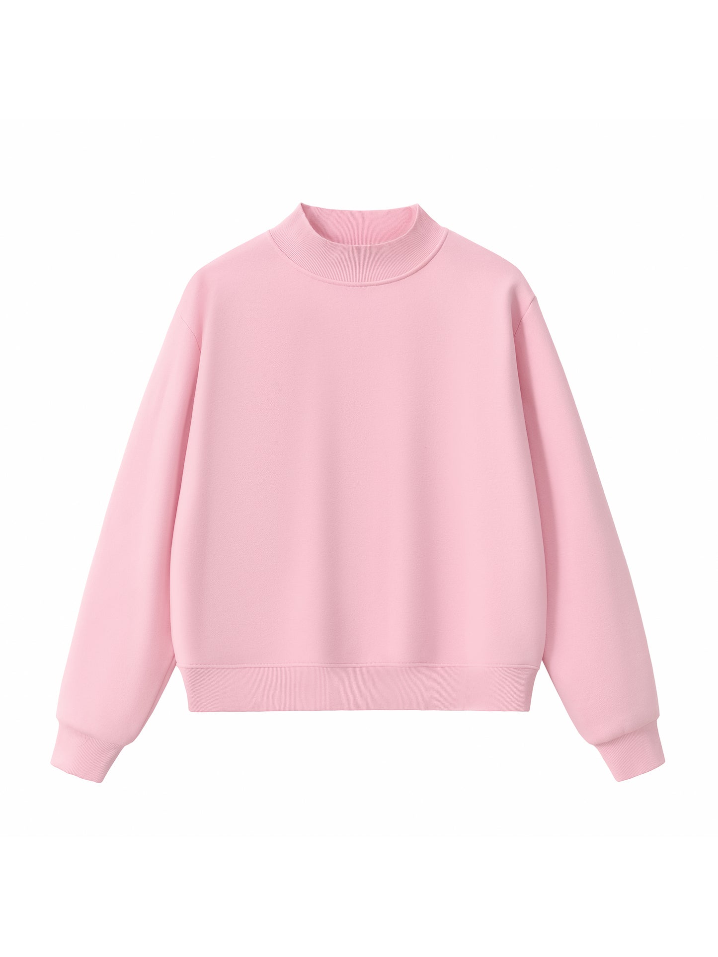 Essential Fleece Mock-Neck Crew Sweatshirt