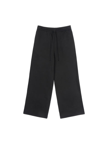Fleece Drawstring Straight-Leg Sweatpants