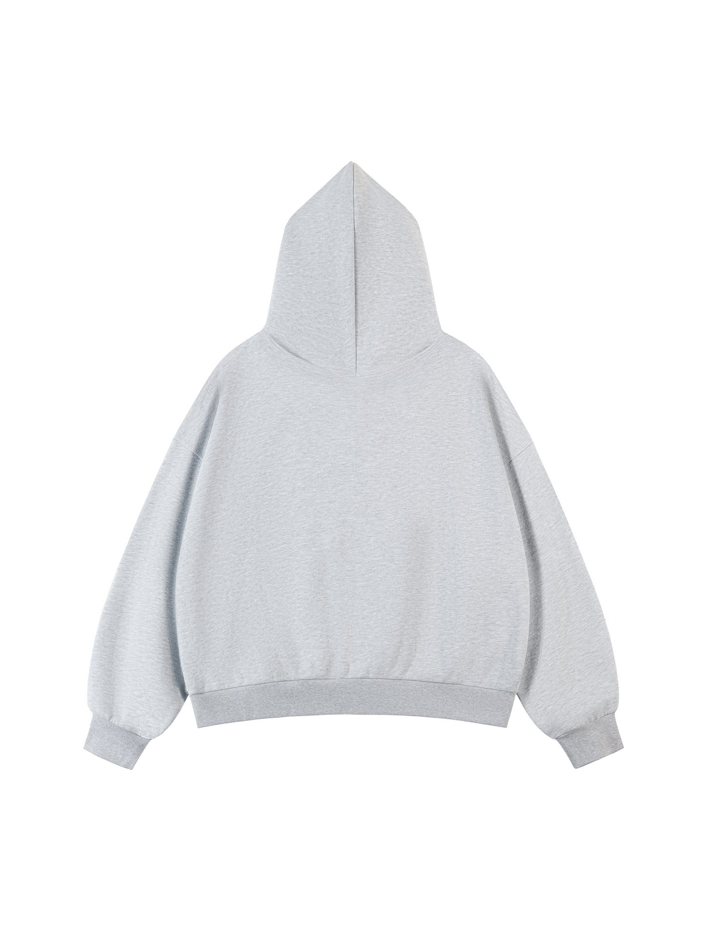 Fleeced Full-Zip Boxy Hoodie