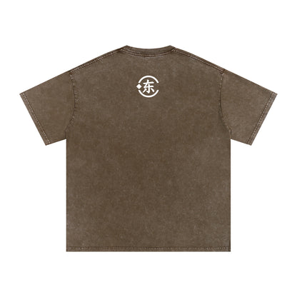 Snow Washed Oversized Cotton T-Shirt