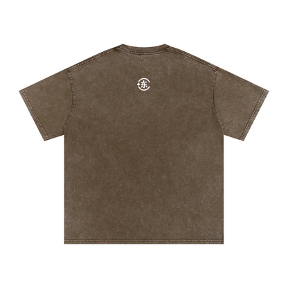 Unisex Snow Washed Oversized Cotton T-Shirt