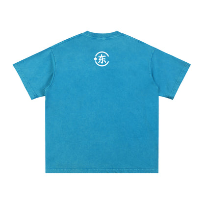 Snow Washed Oversized Cotton T-Shirt