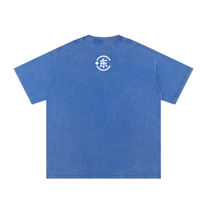 Snow Washed Oversized Cotton T-Shirt