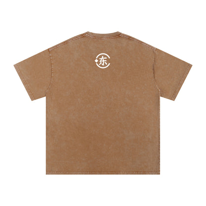 Snow Washed Oversized Cotton T-Shirt