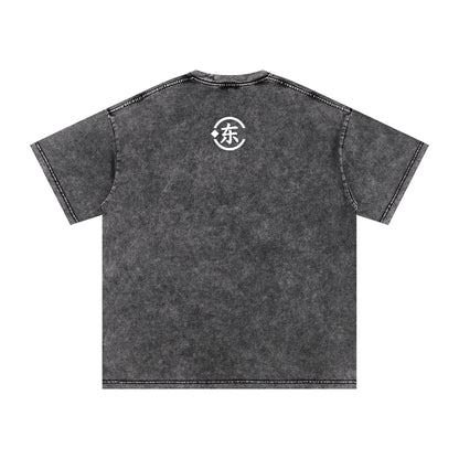 Unisex Snow Washed Oversized Cotton T-Shirt
