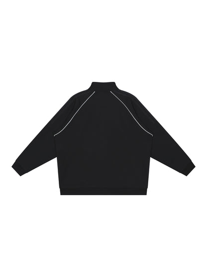 Reflection Striped Raglan Sleeve Jacket