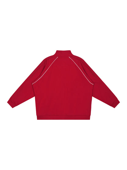 Reflection Striped Raglan Sleeve Jacket