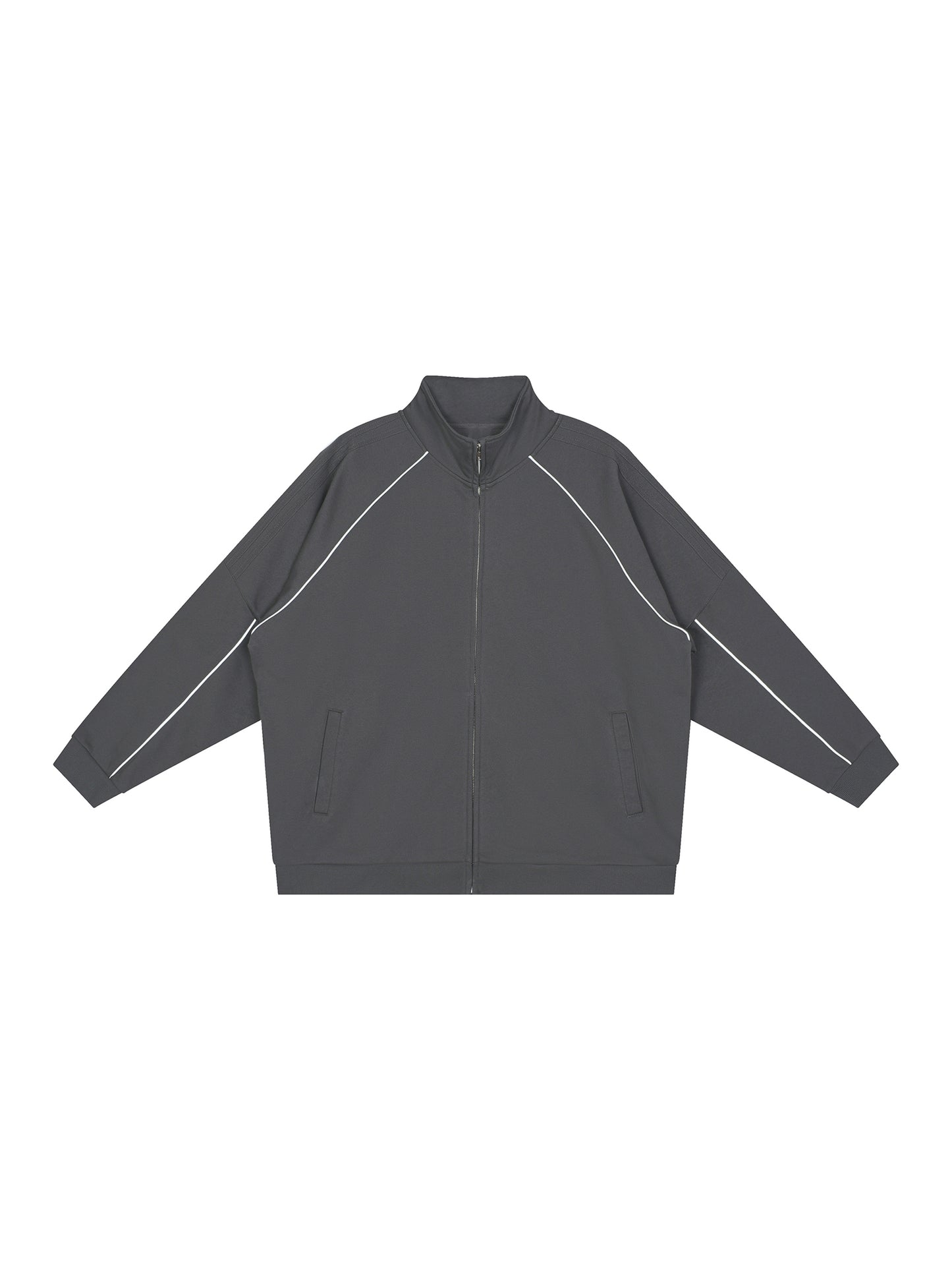 Reflection Striped Raglan Sleeve Jacket