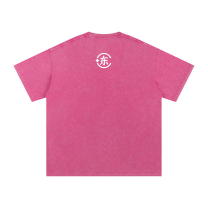 Snow Washed Oversized Cotton T-Shirt