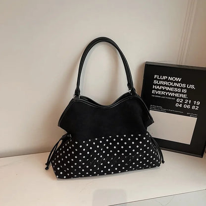 Polka Dot Hobo Shoulder Bag