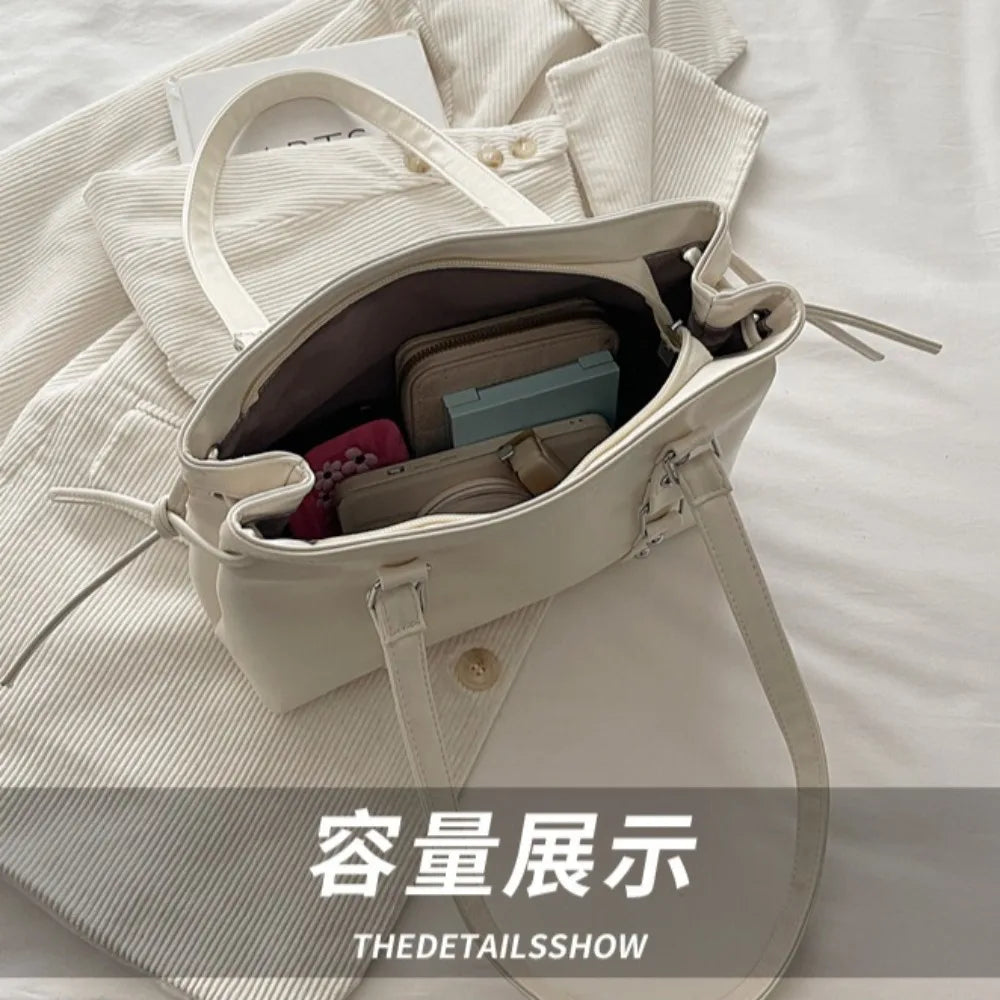 Women's Retro Leather Tote Bag