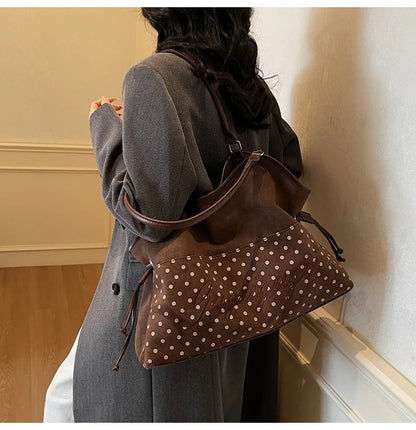 Polka Dot Hobo Shoulder Bag