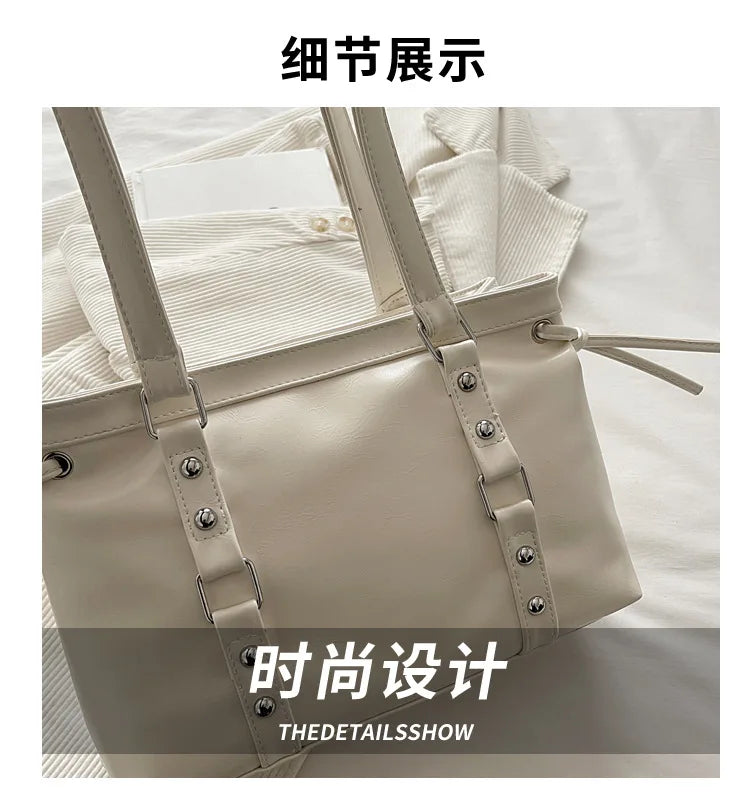 Women's Retro Leather Tote Bag