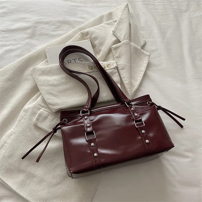 Women's Retro Leather Tote Bag