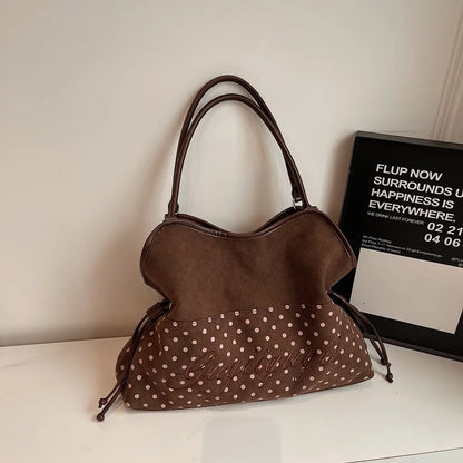 Polka Dot Hobo Shoulder Bag
