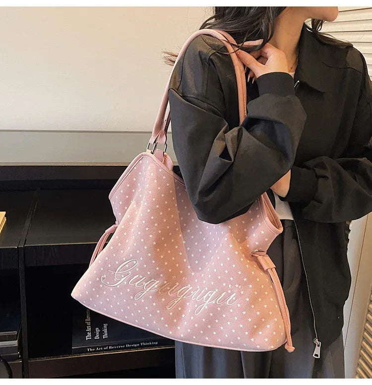 Polka Dot Hobo Shoulder Bag