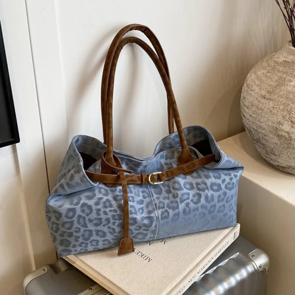 Leopard Print Slouchy Tote Bag