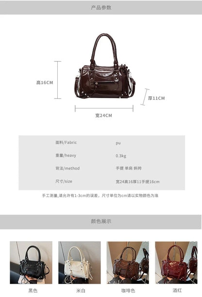 Y2K Studded Versatile Shoulder Bag