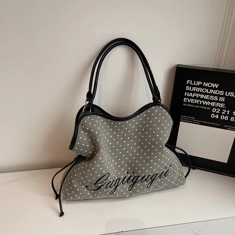 Polka Dot Hobo Shoulder Bag