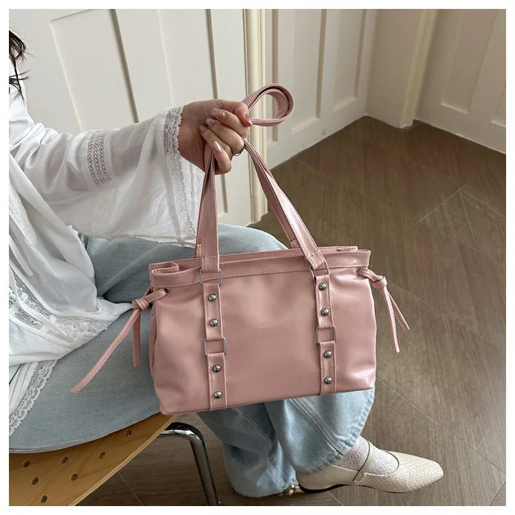 Women's Retro Leather Tote Bag