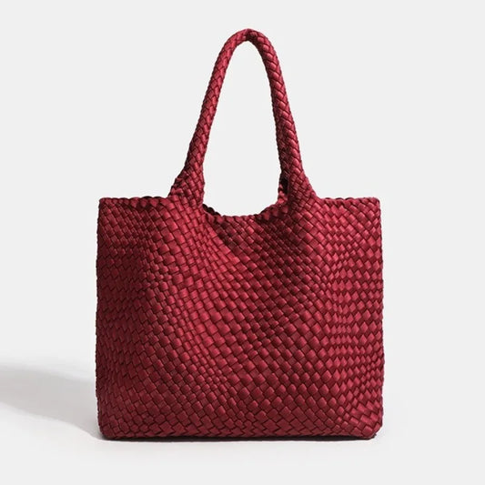 Oversized Woven Top Handle Bag