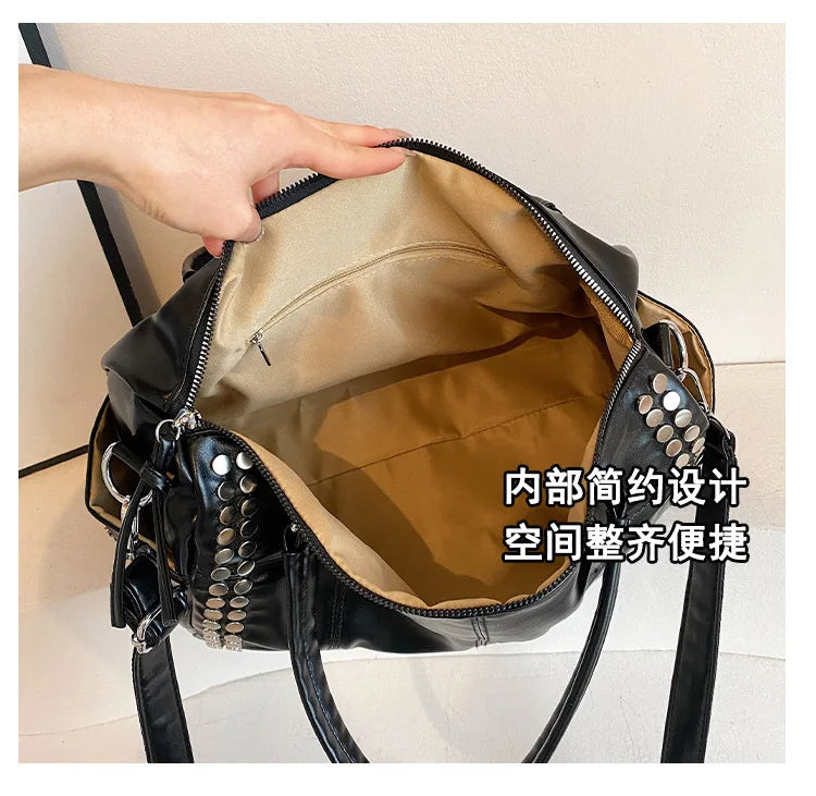 Convertible Studded Handbag
