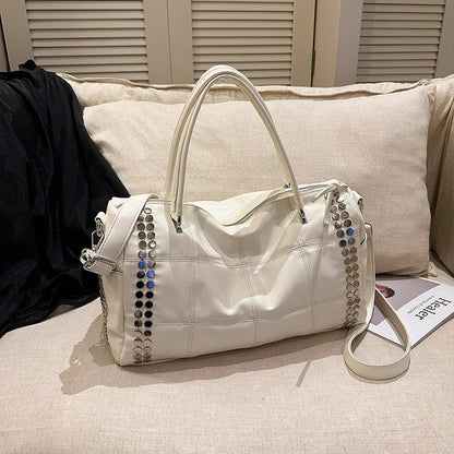 Convertible Studded Handbag
