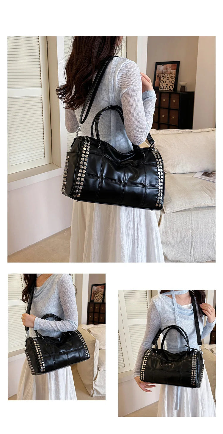 Convertible Studded Handbag