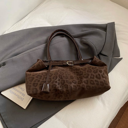 Leopard Print Slouchy Tote Bag