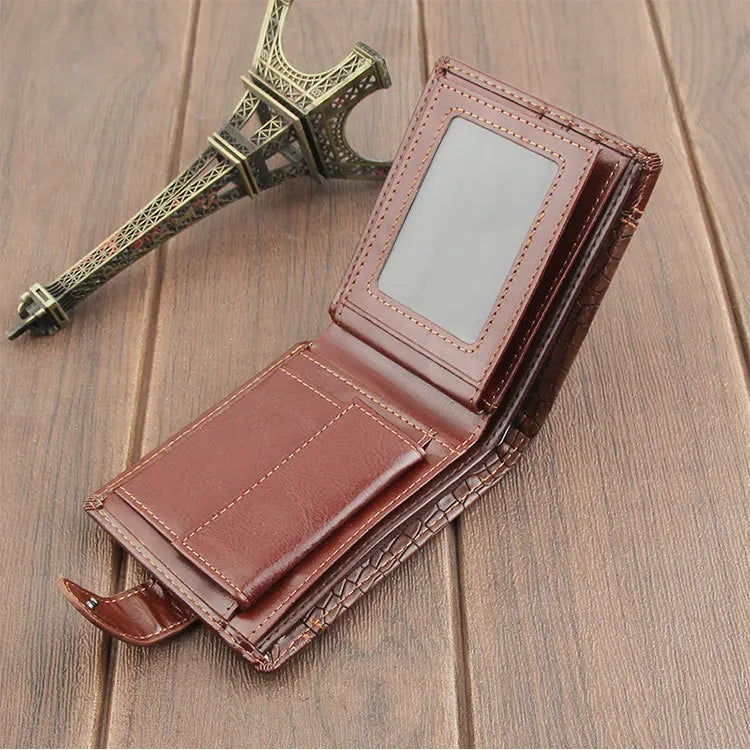 Crocodile Accent Bifold Wallet