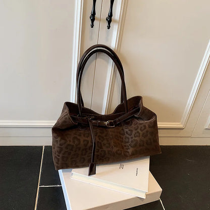 Leopard Print Slouchy Tote Bag