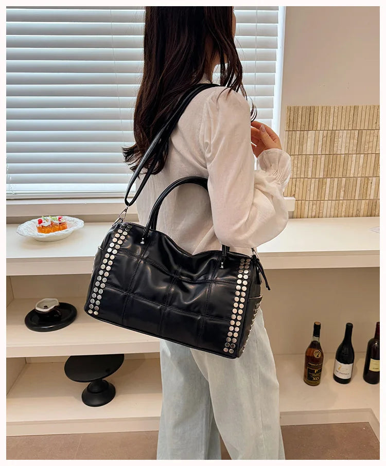Convertible Studded Handbag
