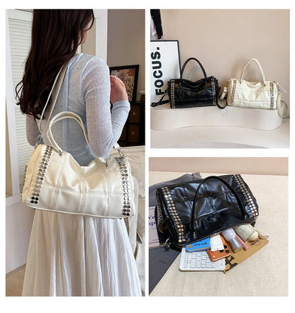 Convertible Studded Handbag