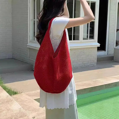 Hollow Crochet Tote Bag